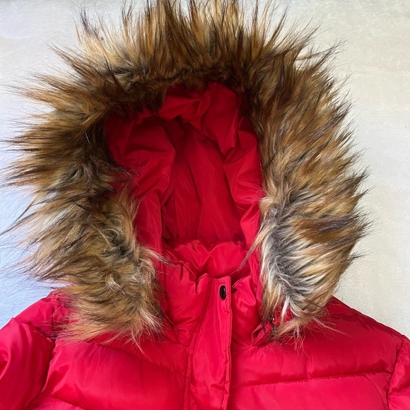 Madden Girl Red Puffer Jacket Faux Fur Hood XXL Juniors | Winter Cozy Chic - Picture 10 of 16